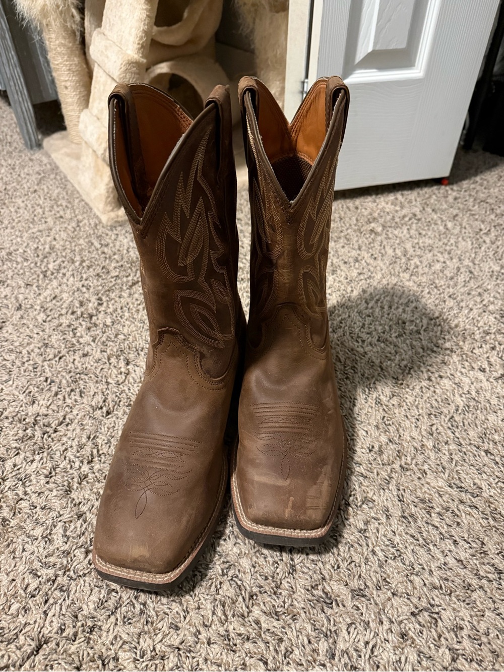 Justin Boots Brown Leather Western Cowboy Boots